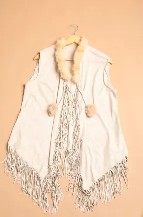 Suede Fringe Poncho