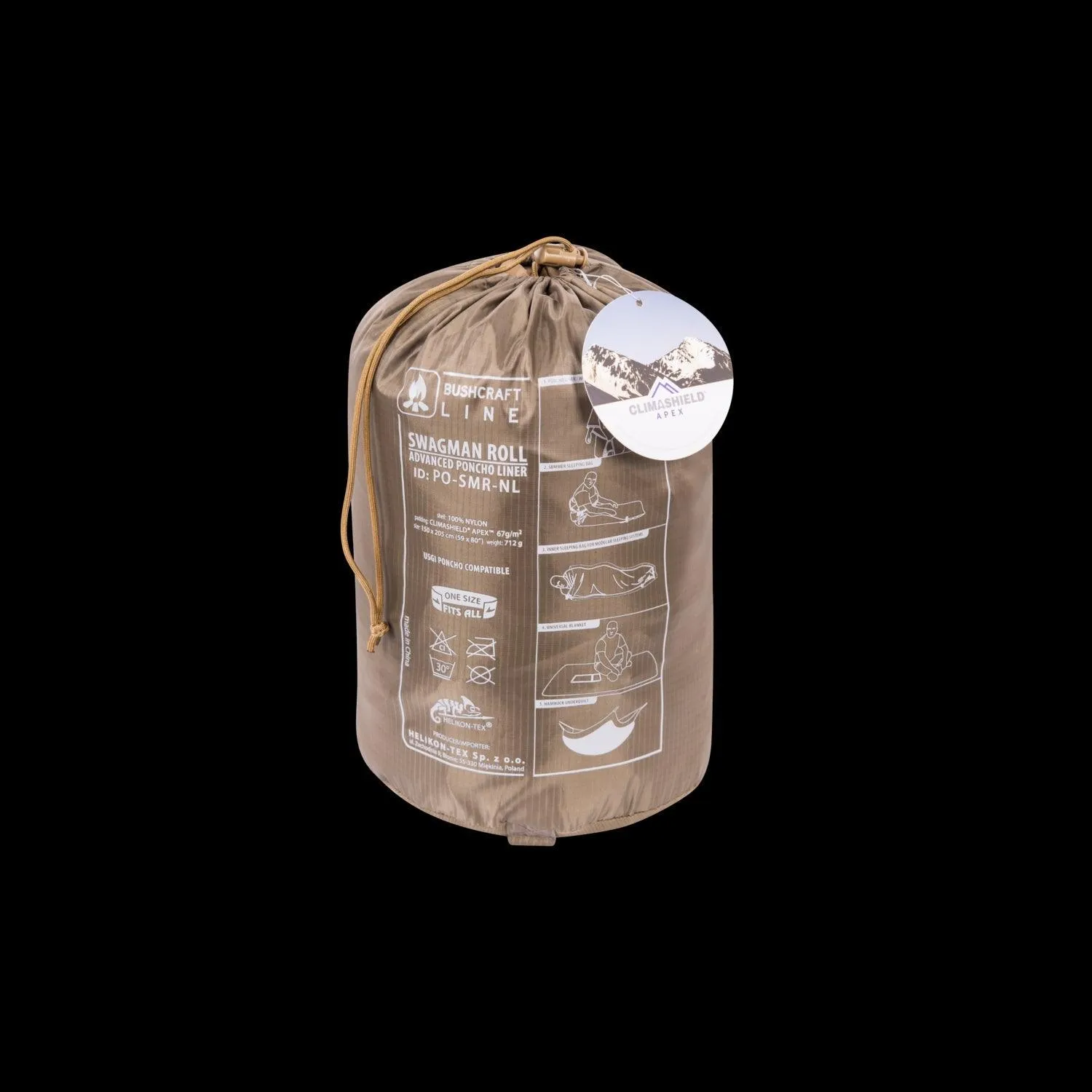 SWAGMAN ROLL Climashield Poncho - Alpha Green