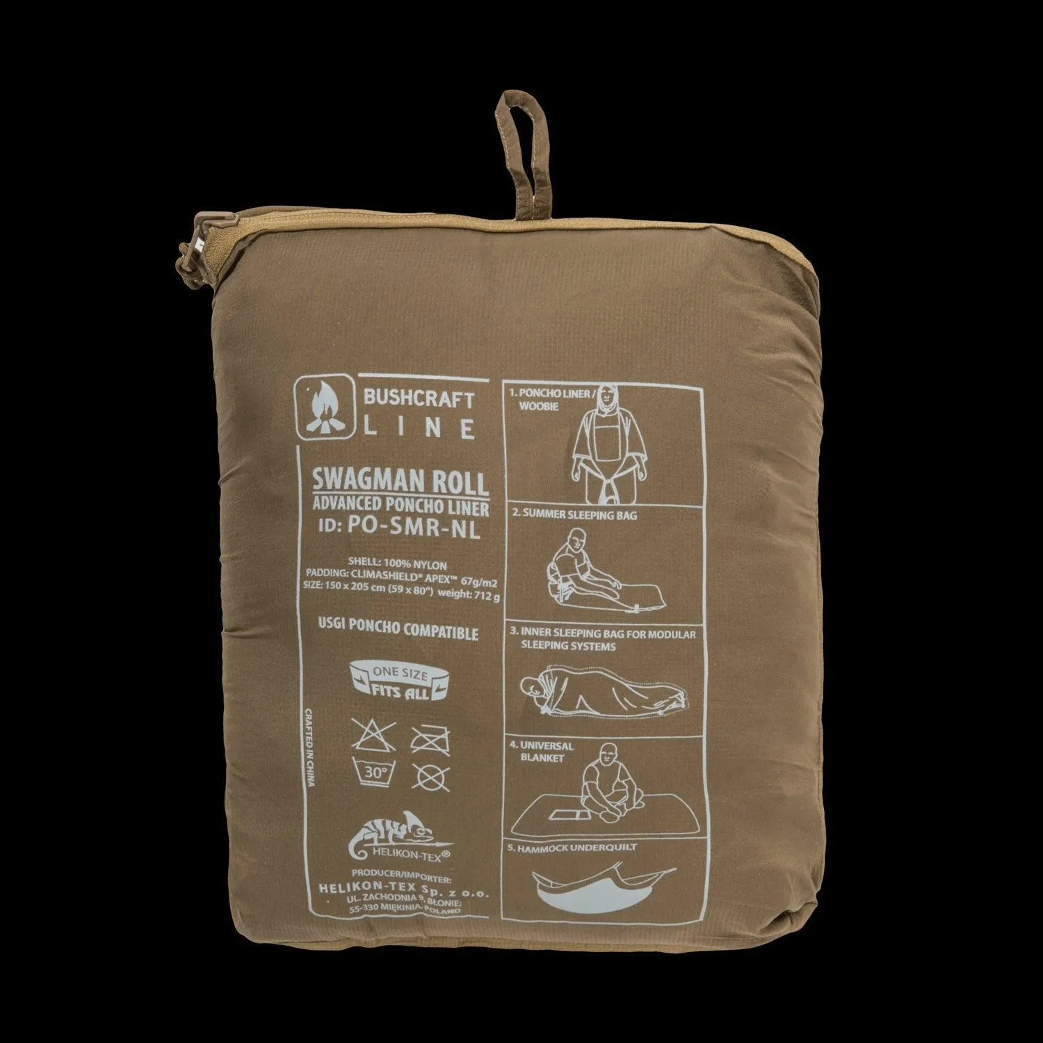 SWAGMAN ROLL Climashield Poncho - Alpha Green