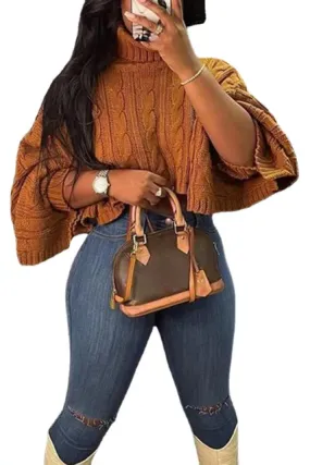 Sweater Weather Poncho- One Size Fits All