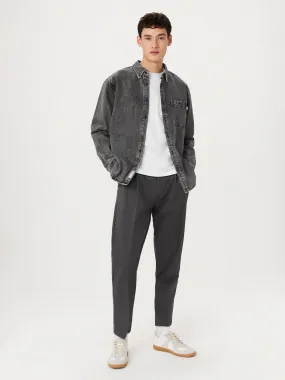 The Clark Twill Shirt in Vintage Grey