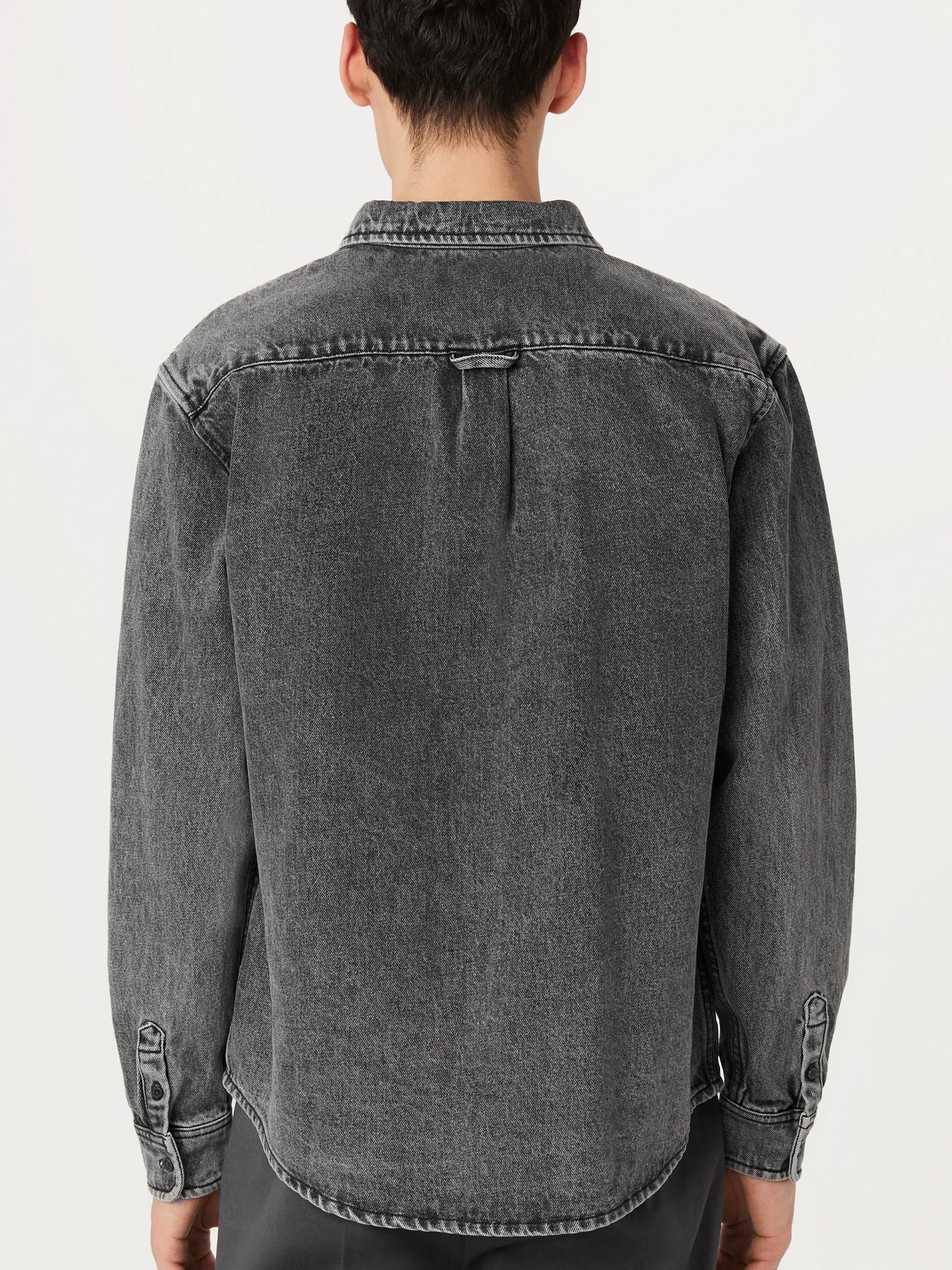 The Clark Twill Shirt in Vintage Grey