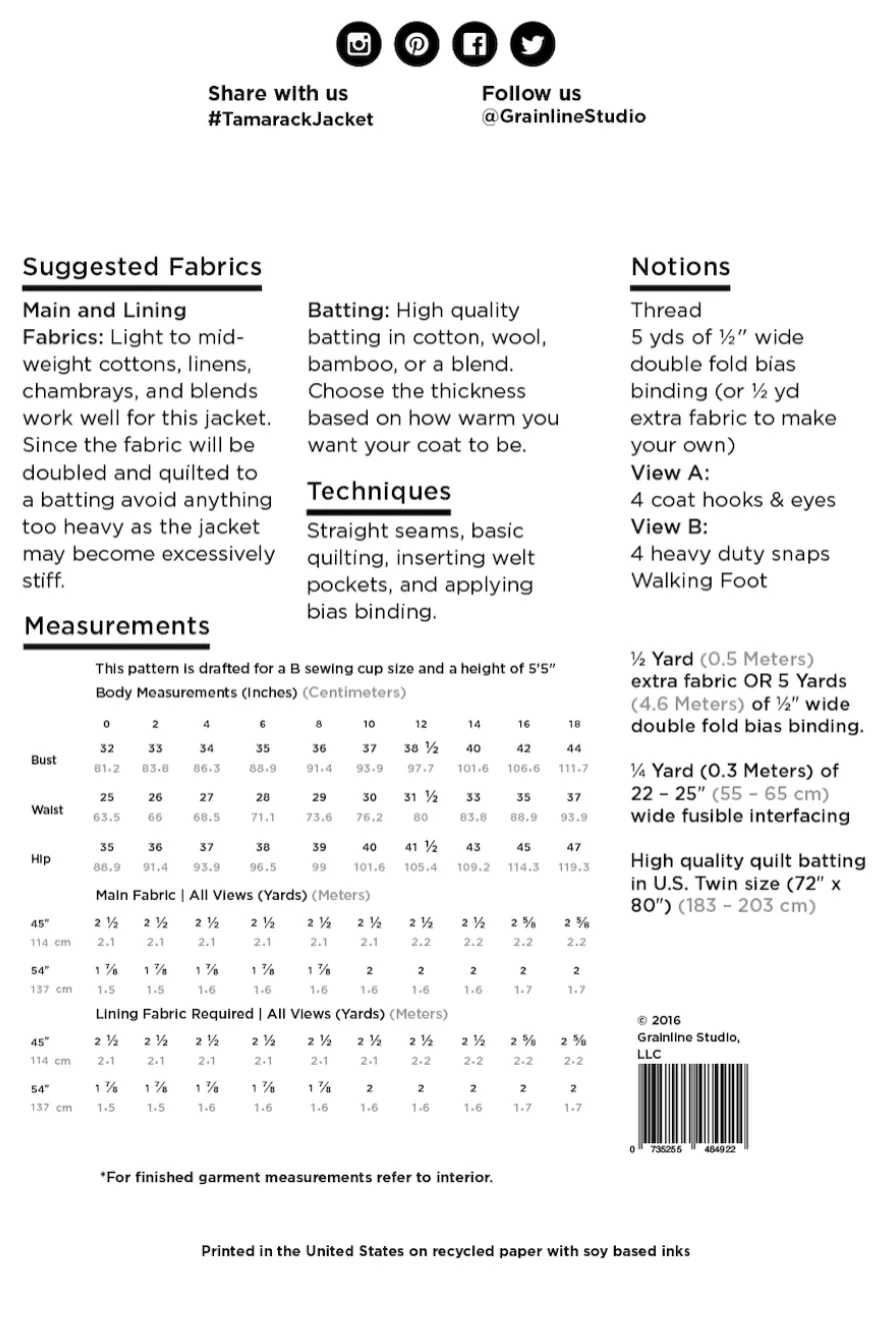 The Tamarack Jacket Kit - Sage
