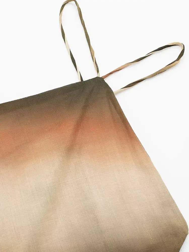 Tie Dye Hanging Neck Maxi Dress