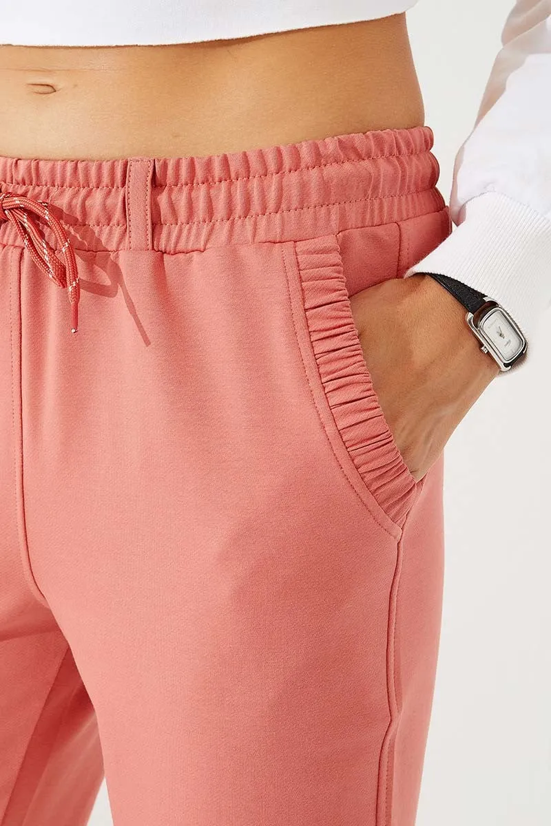 TMY Powder Ruffle Pocket Comfortable Fit Elastic Cuff Women's Sweatpants - 94580 - Bilhorod-Dnistrovskyi
