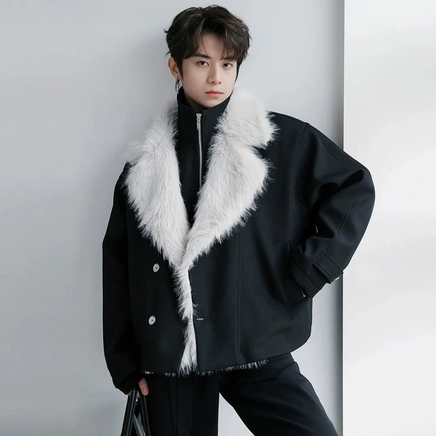 Two-piece Fur Collar Jacket