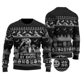 Ugly Christmas Sweater JulesRoche All-Over Print Cotton Blend Pullover