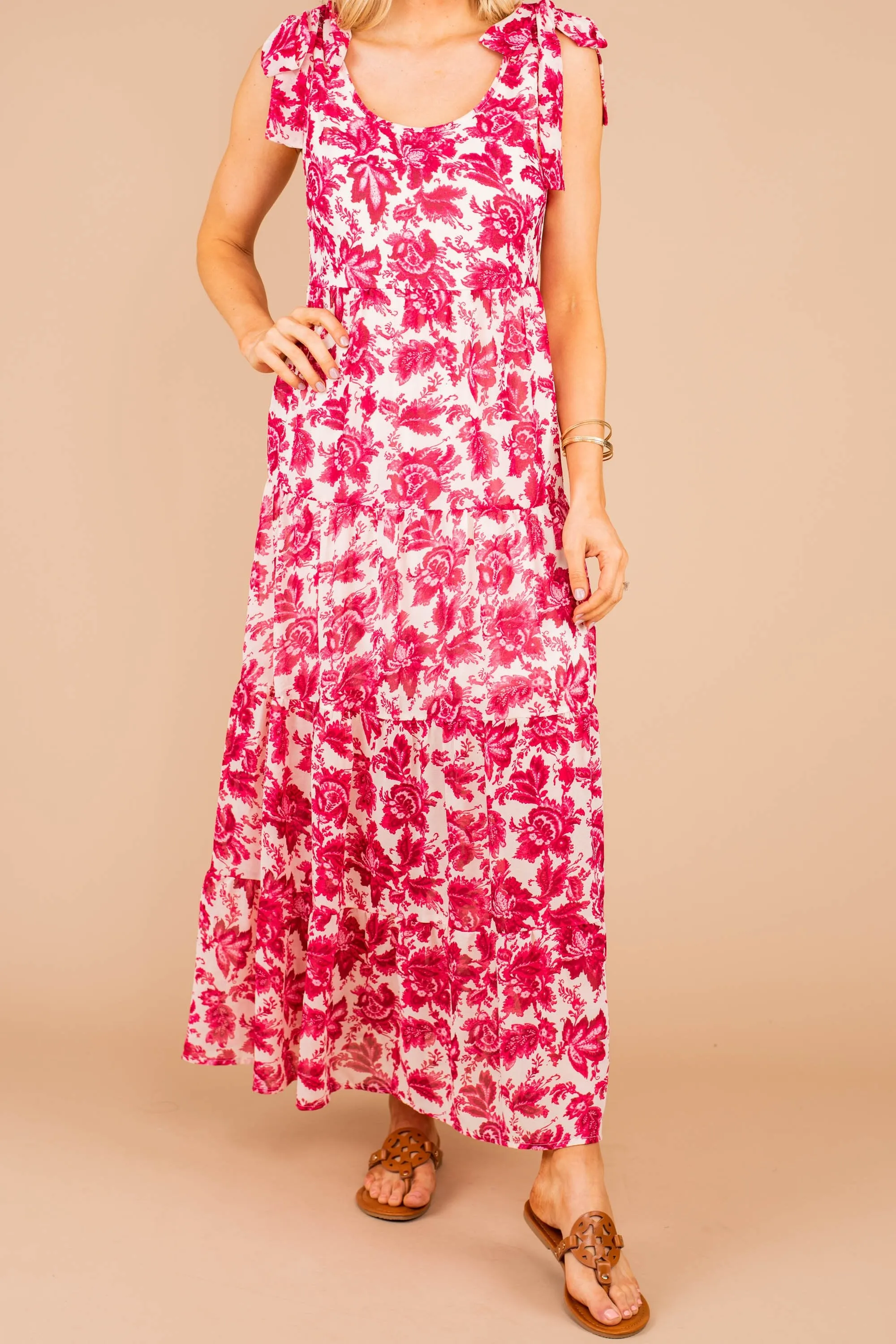 Vacay is Calling White Floral Maxi Dress