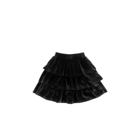 VELOUR LAYERED SKIRT