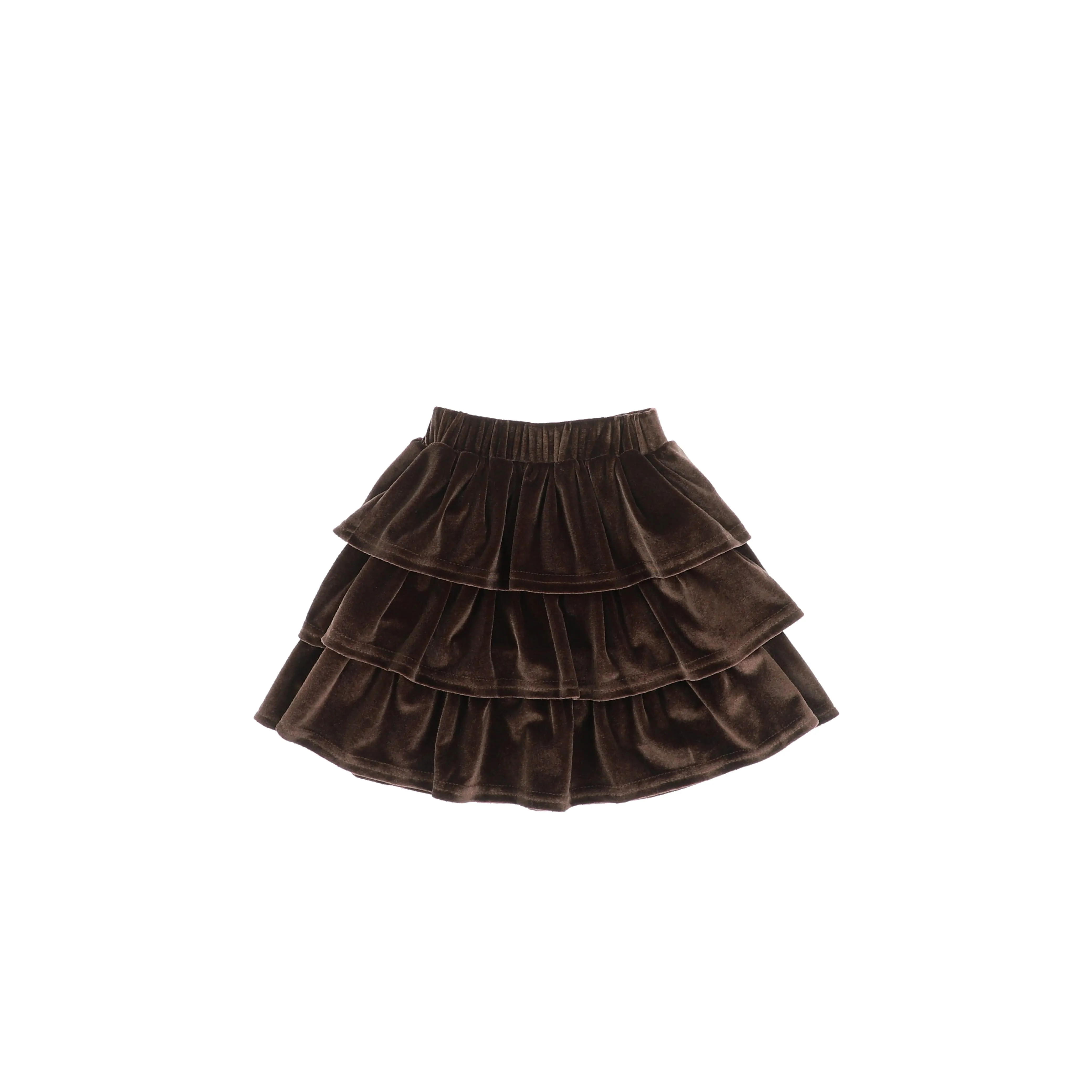 VELOUR LAYERED SKIRT