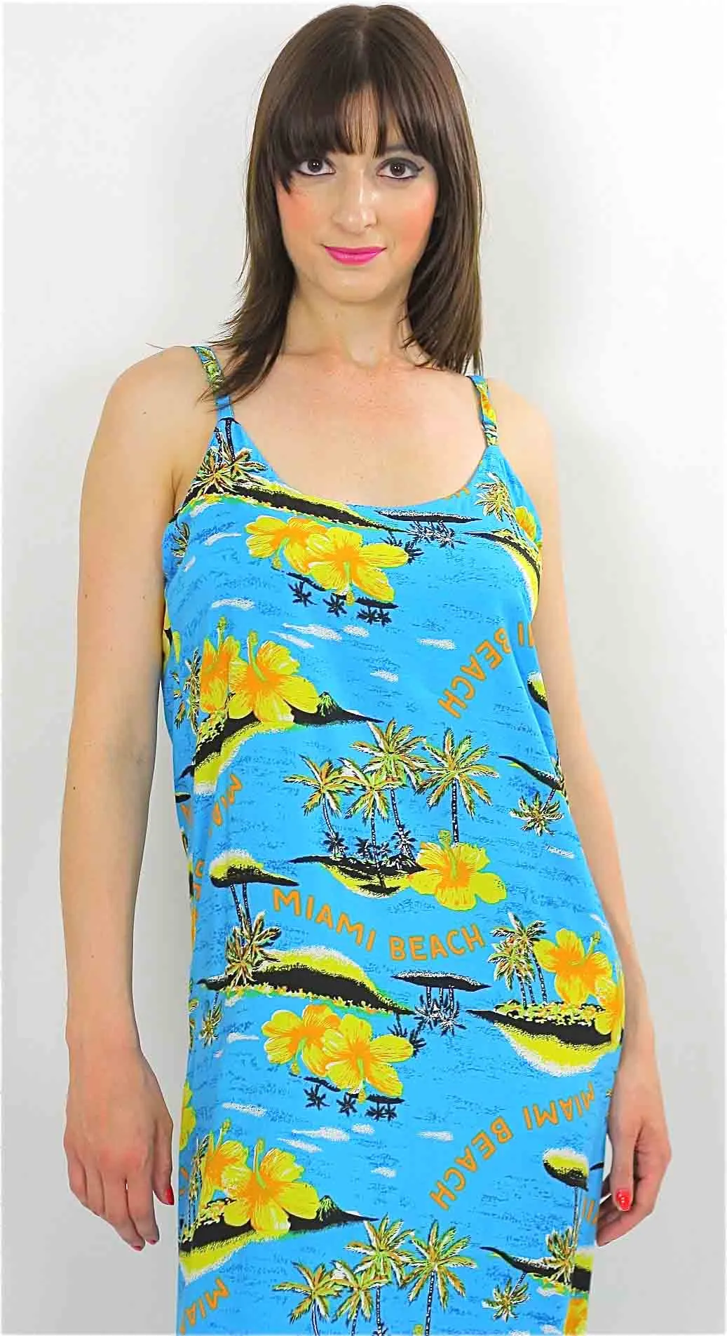 Vintage Boho Floral Miami Beach cover sun dress