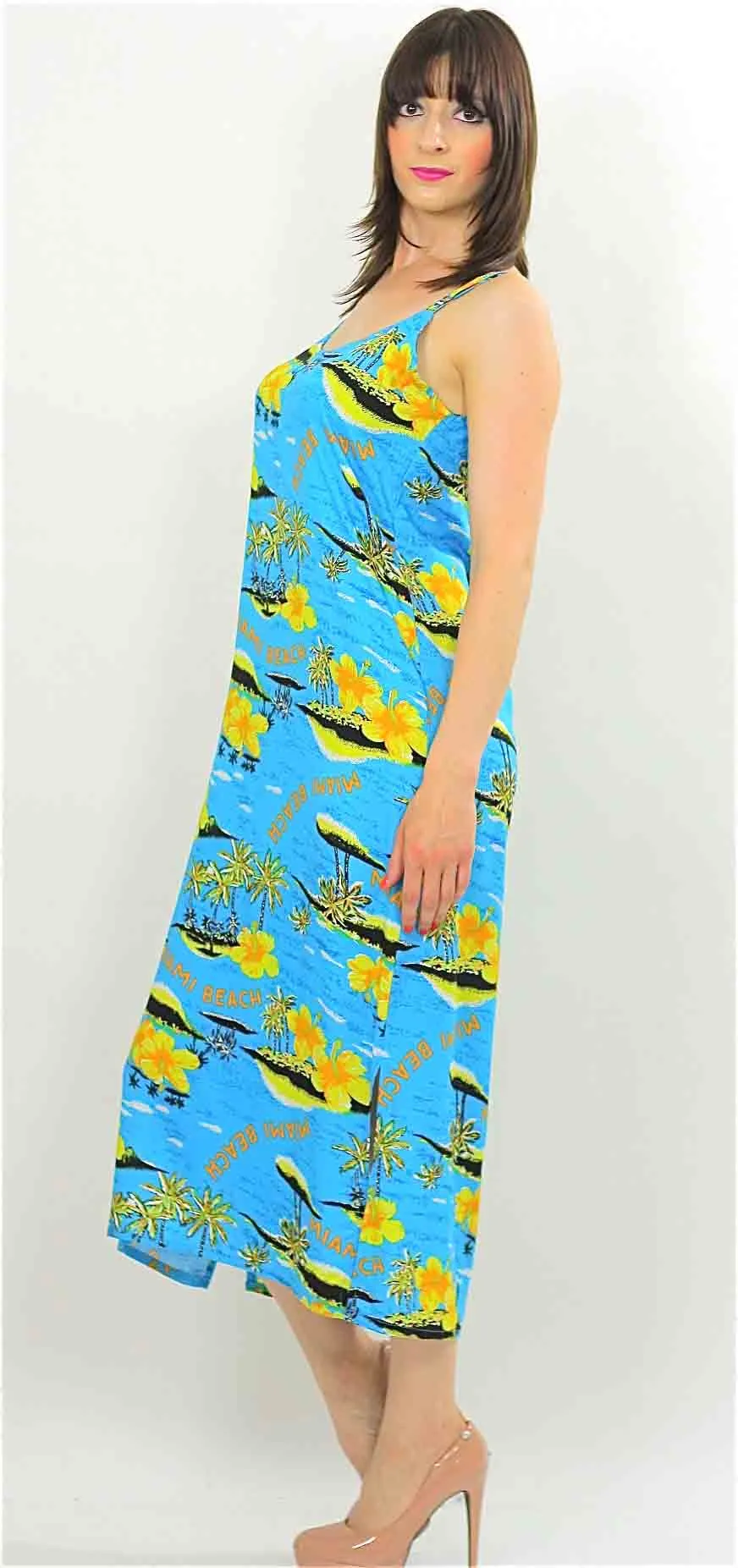 Vintage Boho Floral Miami Beach cover sun dress