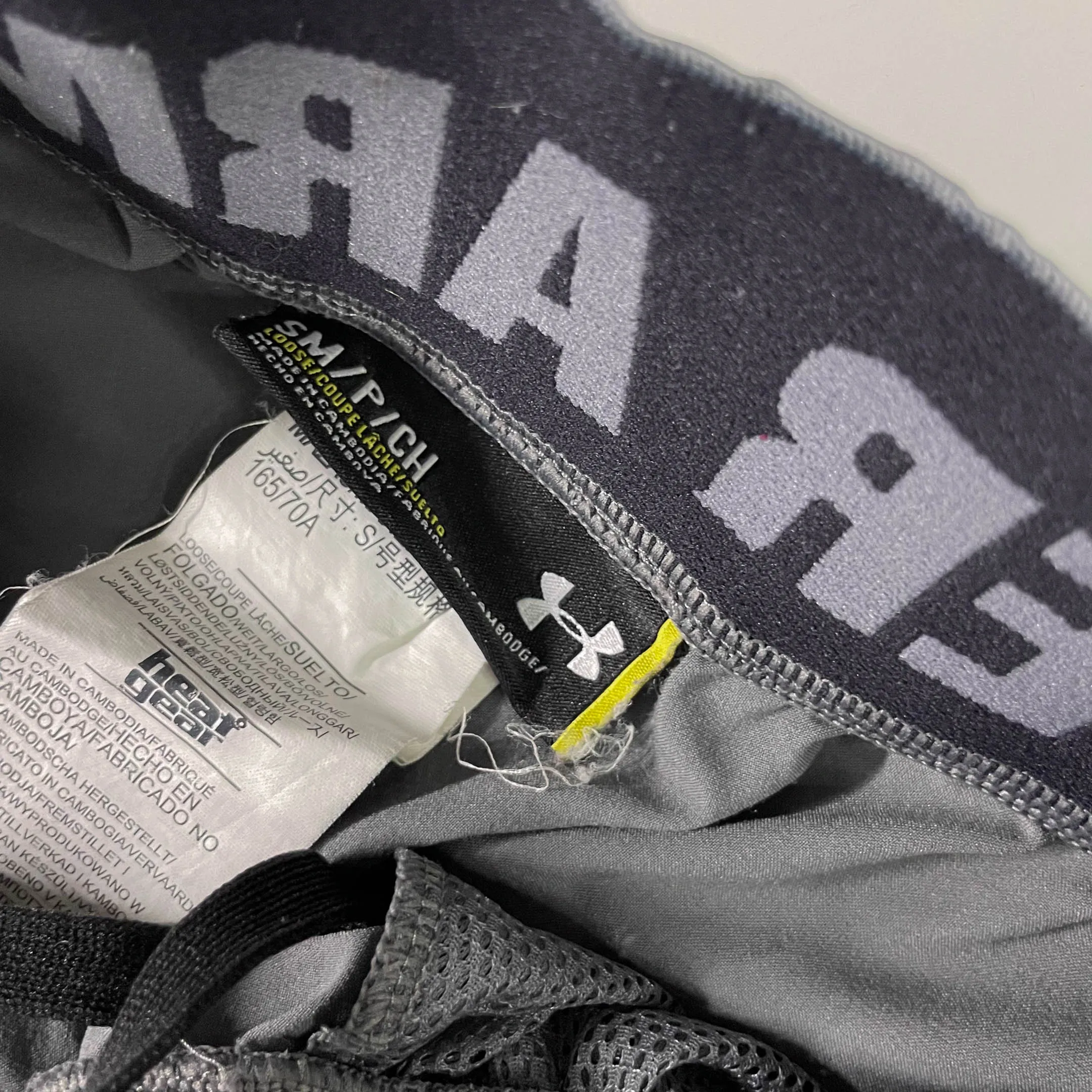 Vintage Grey men's Under Armour sport training short in M | W 24 | GREY|SKU 3686