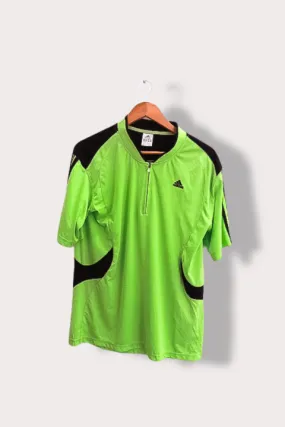Vintage neon green adidas 1/4 zip up medium tees