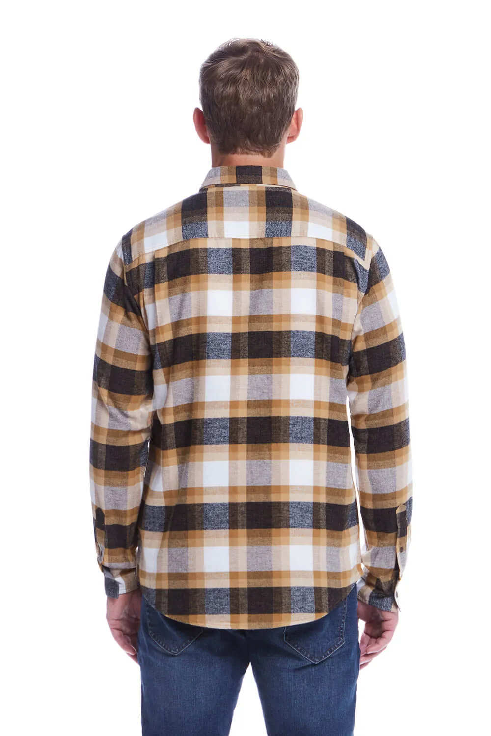 Weatherproof Vintage Brushed Flannel Shirt for Men in Antelope | F2485572GK-ANTELOPE