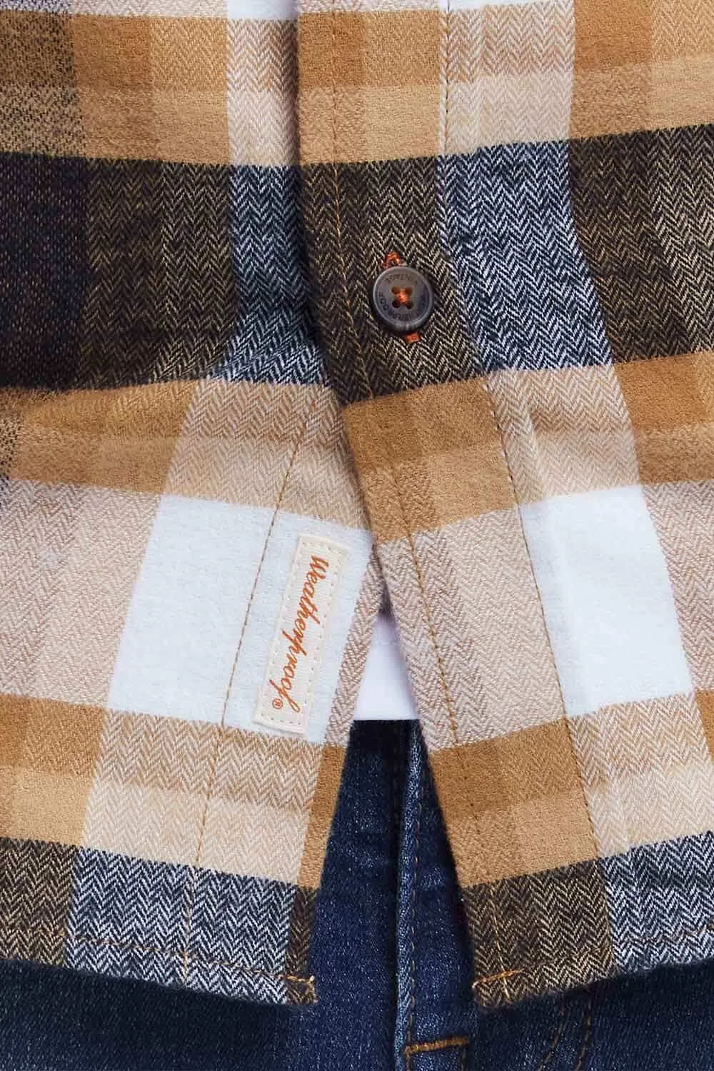 Weatherproof Vintage Brushed Flannel Shirt for Men in Antelope | F2485572GK-ANTELOPE