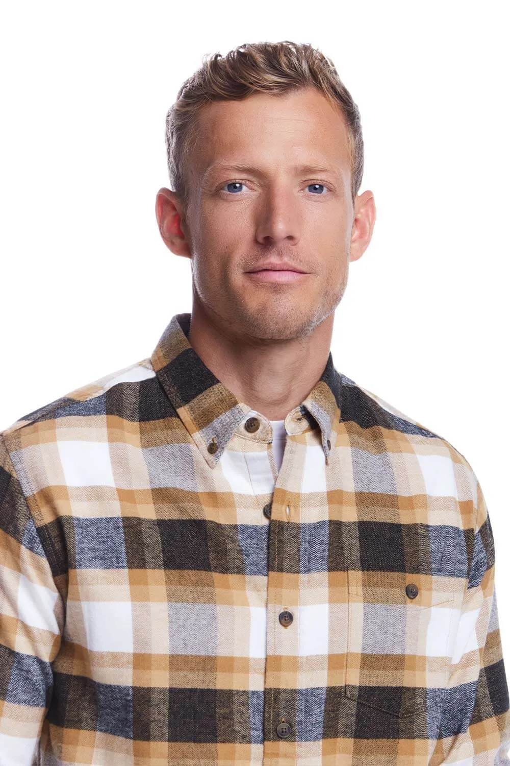 Weatherproof Vintage Brushed Flannel Shirt for Men in Antelope | F2485572GK-ANTELOPE