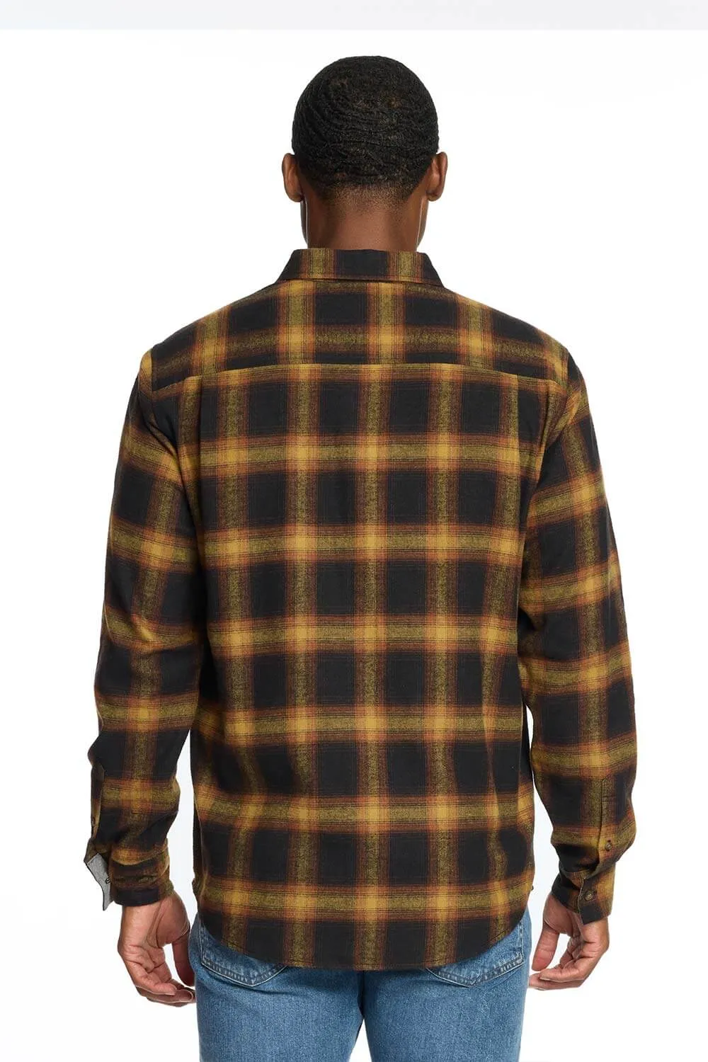 Weatherproof Vintage Brushed Flannel Shirt for Men in Inca Gold | F2485572GK-INCAGOLD