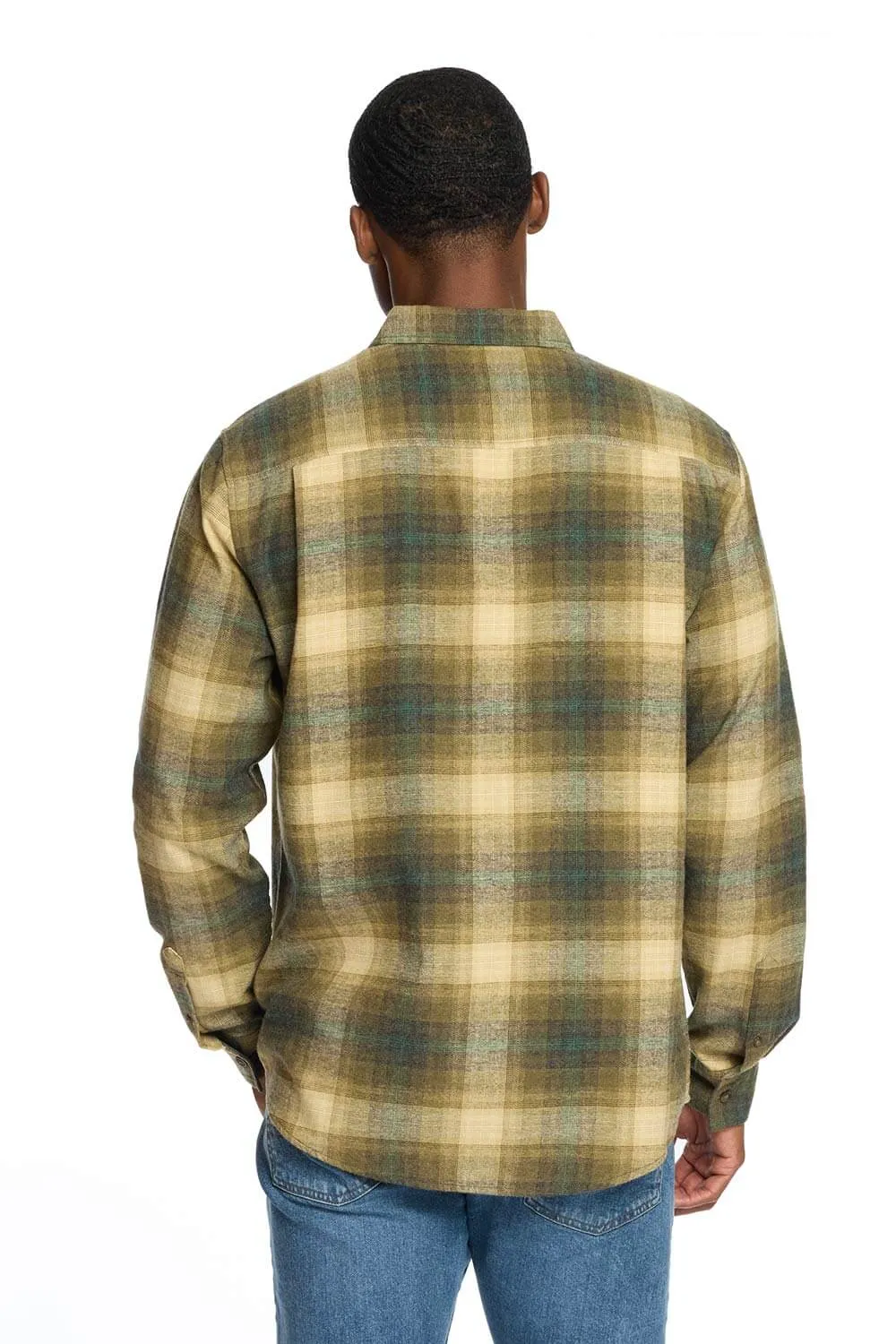 Weatherproof Vintage Brushed Flannel Shirt for Men in Kelp Desert | F2485572GK-KELPFOREST