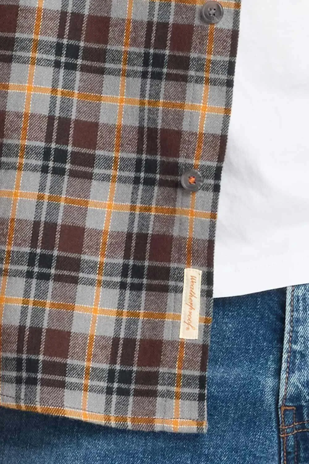 Weatherproof Vintage Brushed Flannel Shirt for Men in Shark Skin | F2485572GK-SHARKSKIN