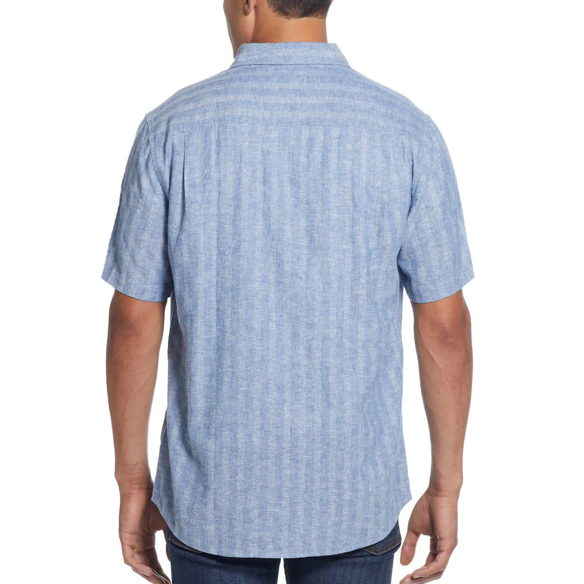 Weatherproof Vintage Men’s Short Sleeve Lightweight Linen Blend Woven Shirt