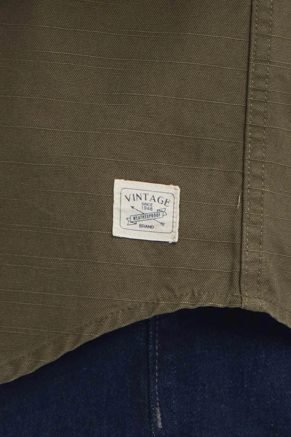 Weatherproof Vintage Slub Canvas Work Shirt for Men in Dark Olive | F2485638GK-DK OLIVE