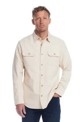 Weatherproof Vintage Slub Canvas Work Shirt for Men in Oatmeal | F2485638GK-OATMEAL
