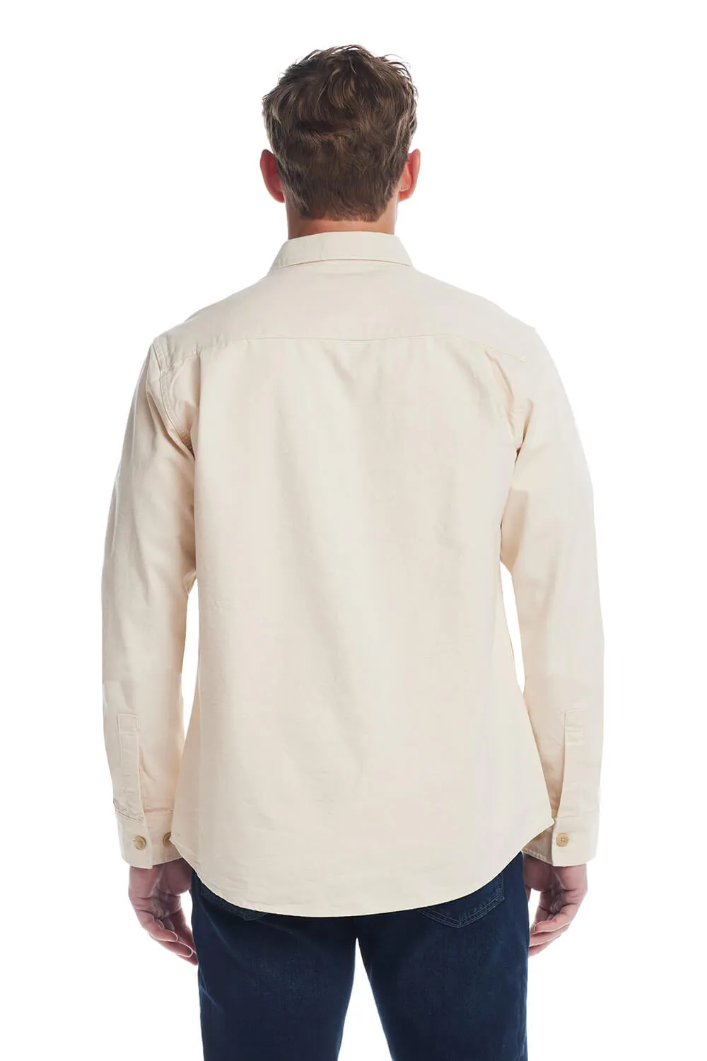Weatherproof Vintage Slub Canvas Work Shirt for Men in Oatmeal | F2485638GK-OATMEAL