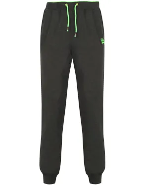 Western Brushback Fleece Cuffed Joggers In Charcoal Marl -Tokyo Laundry