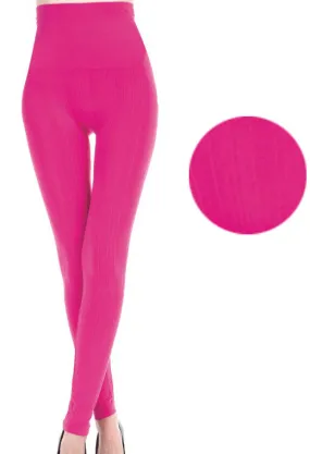 women's high-waisted leggings - pink Case of 72
