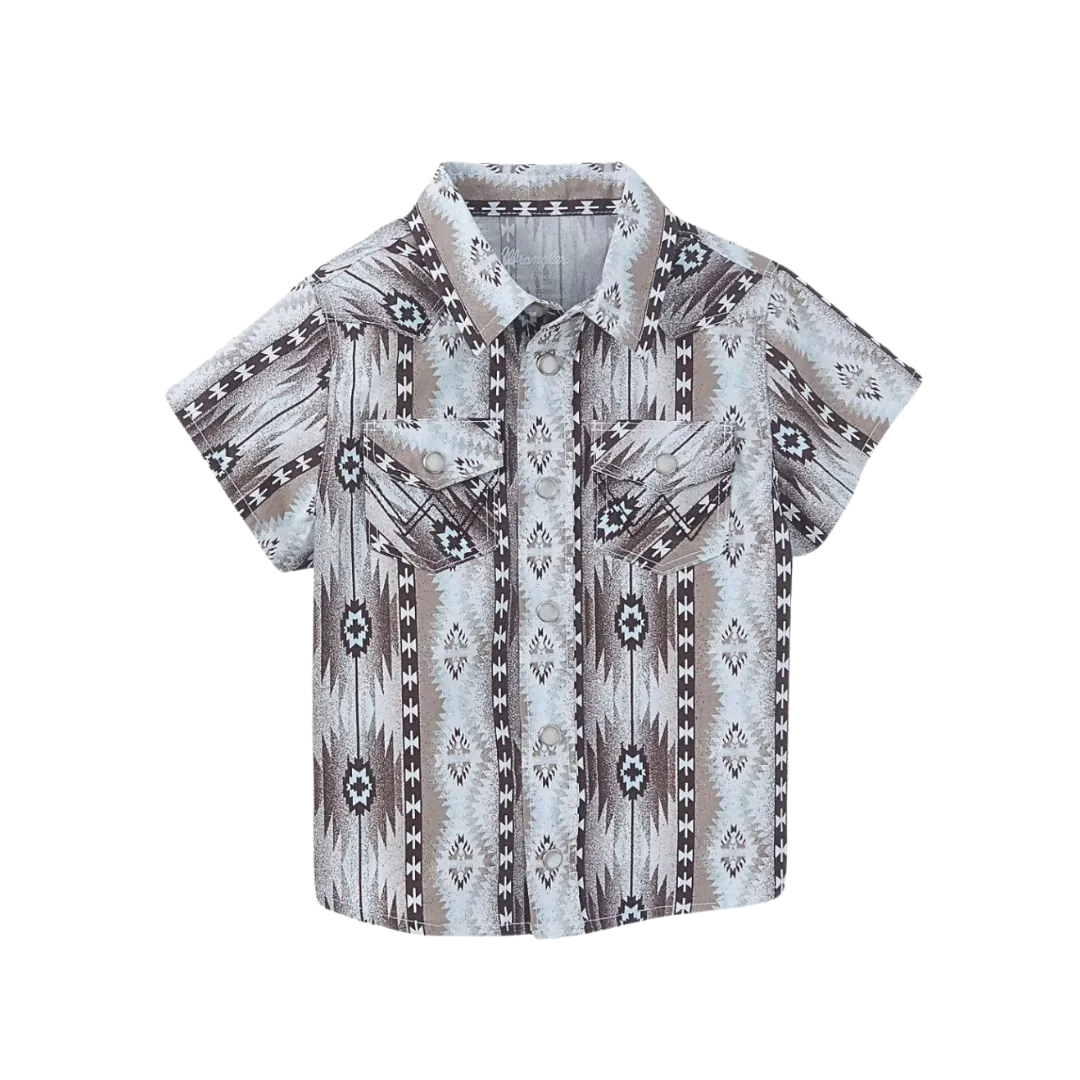 Wrangler Kid's Checotah Brown Shirt